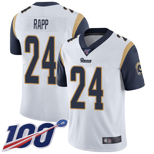 Los Angeles Rams Limited White Men Taylor Rapp Road Jersey NFL Football #24 100th Season Vapor Untouchable->los angeles rams->NFL Jersey